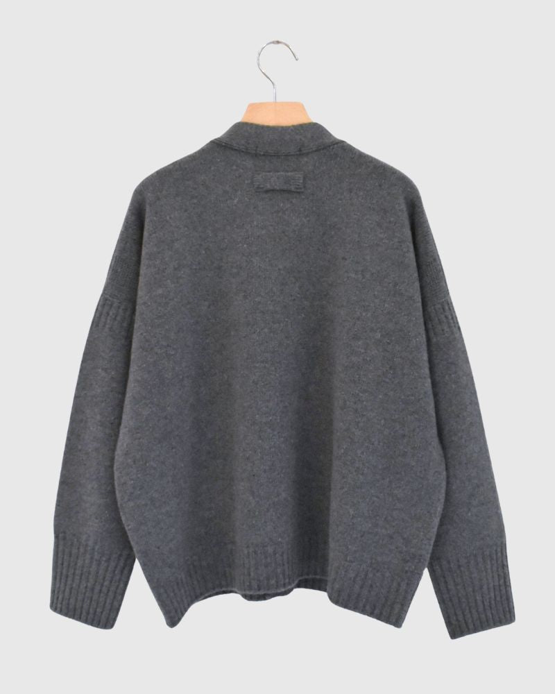 JANE V-neck Cardigan in Gray