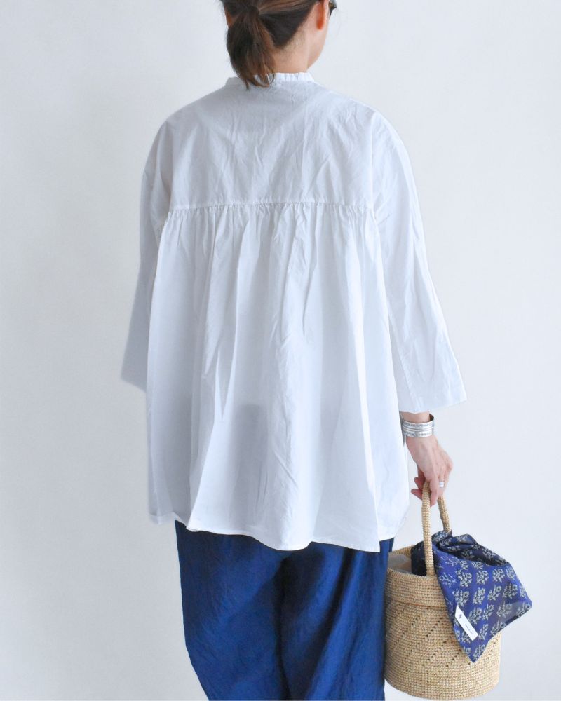 Gathered Blouse in White