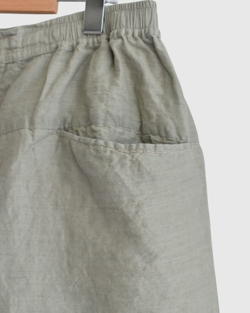 Handwoven Selvedge Cotton Linen Pants in LightKhaki