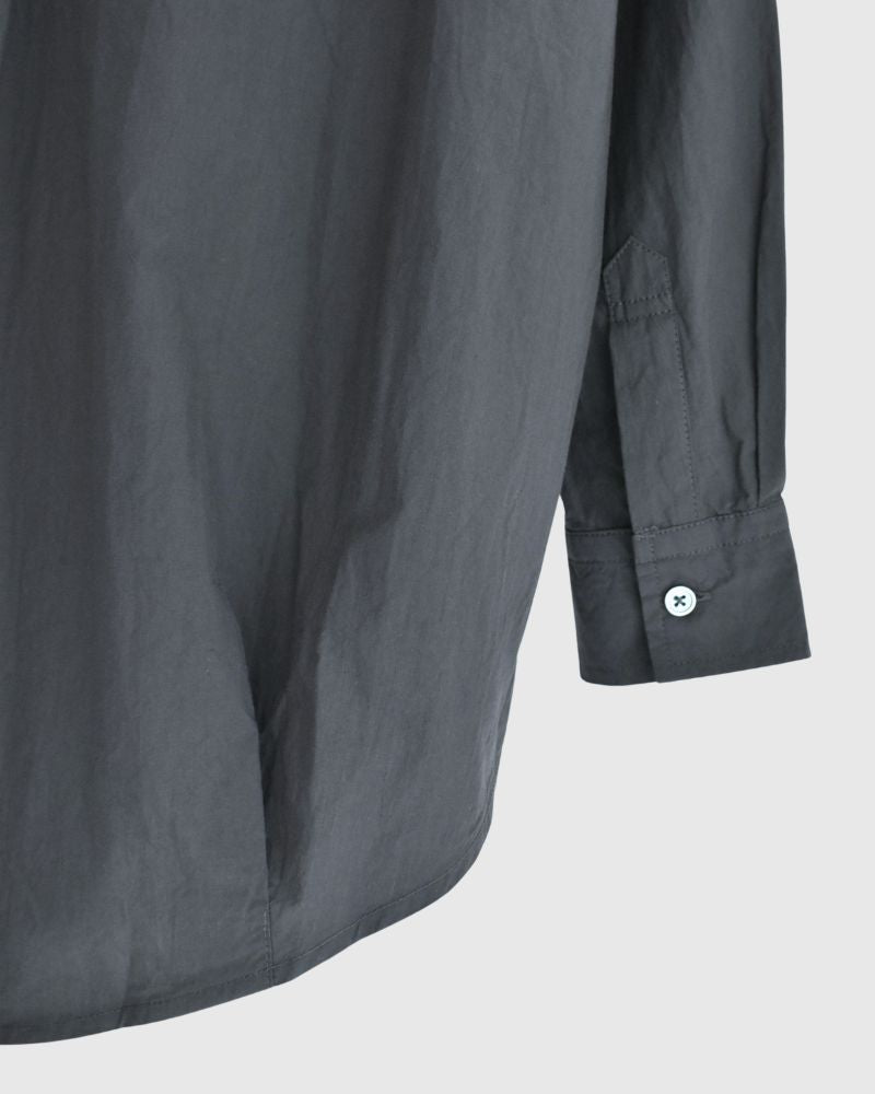 Tuck Cocoon Shirt in Gray