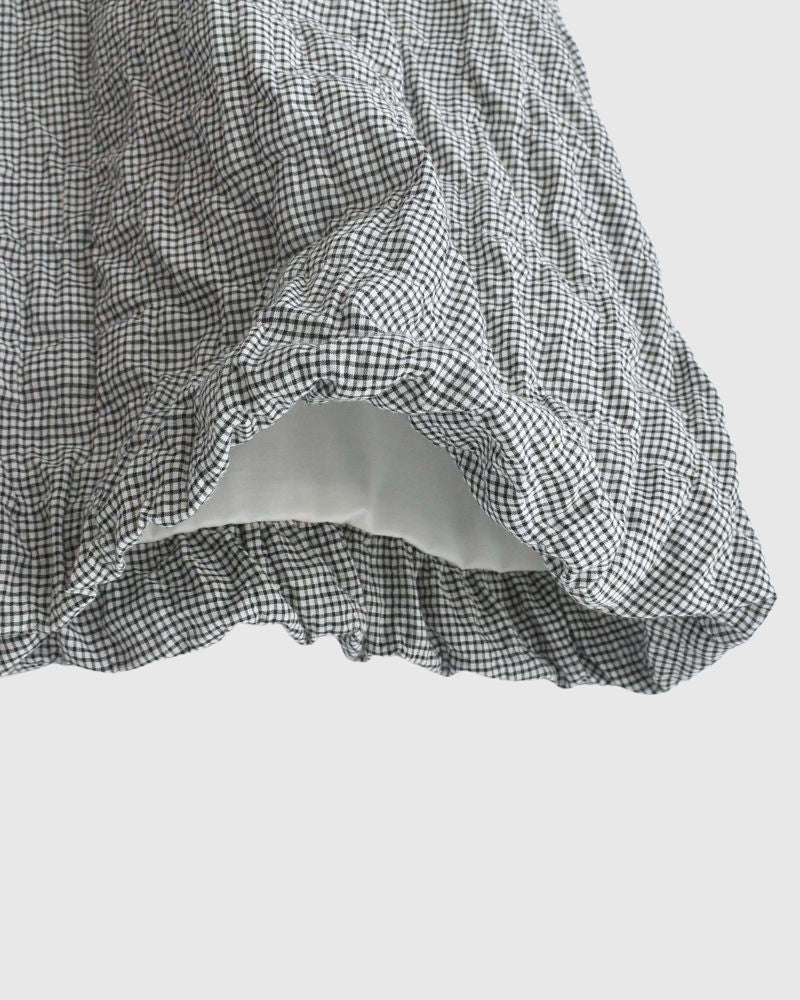 Check balloon tunic in BlackCheck