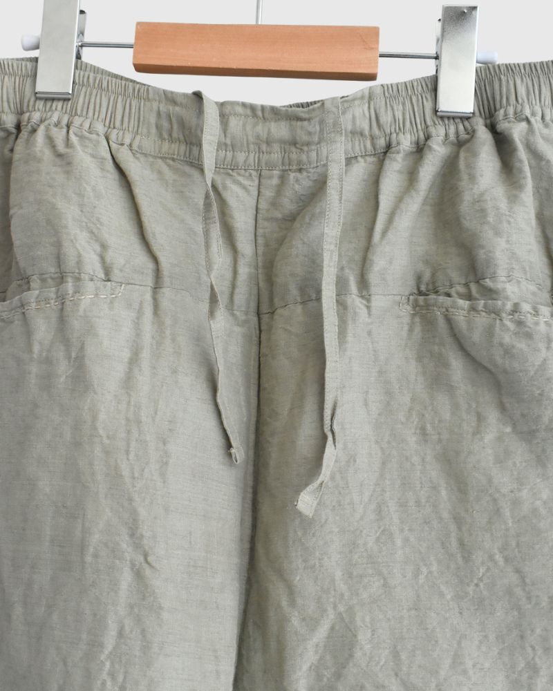 Handwoven Selvedge Cotton Linen Pants in LightKhaki