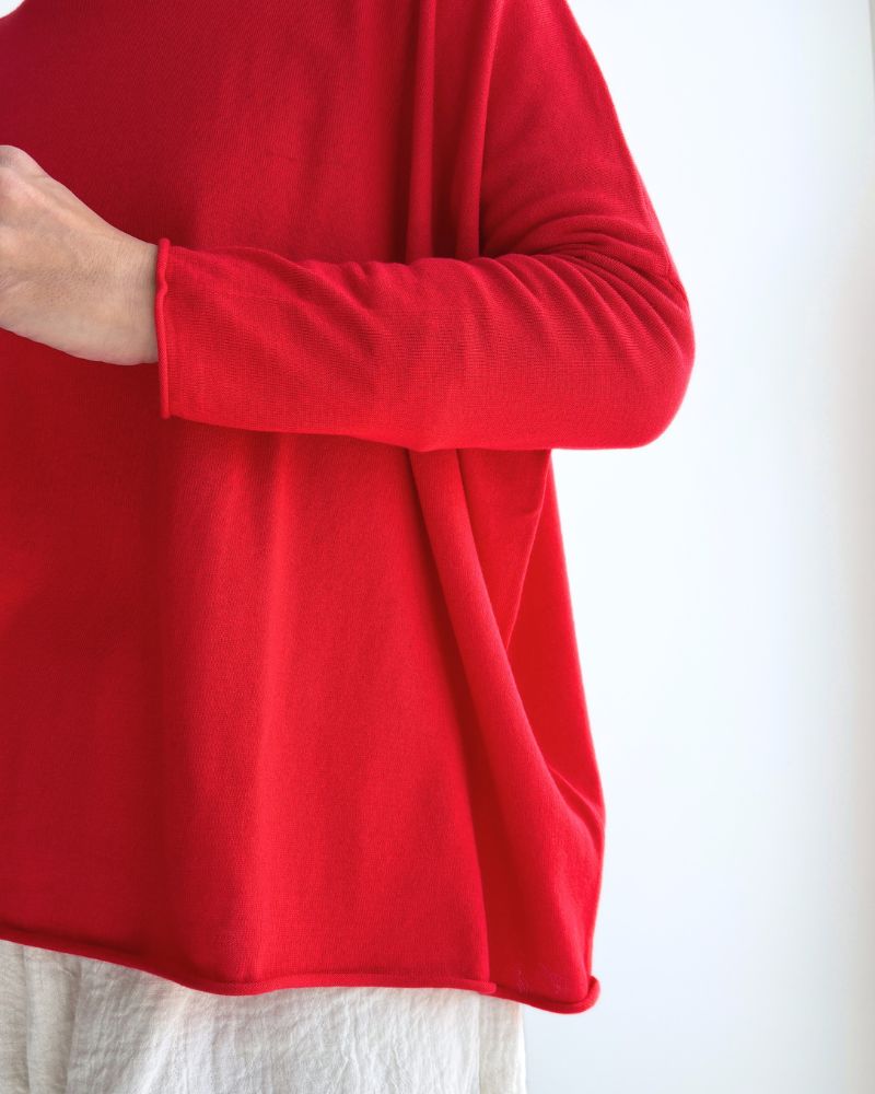 5-Color T-Line Pullover in Vermilion