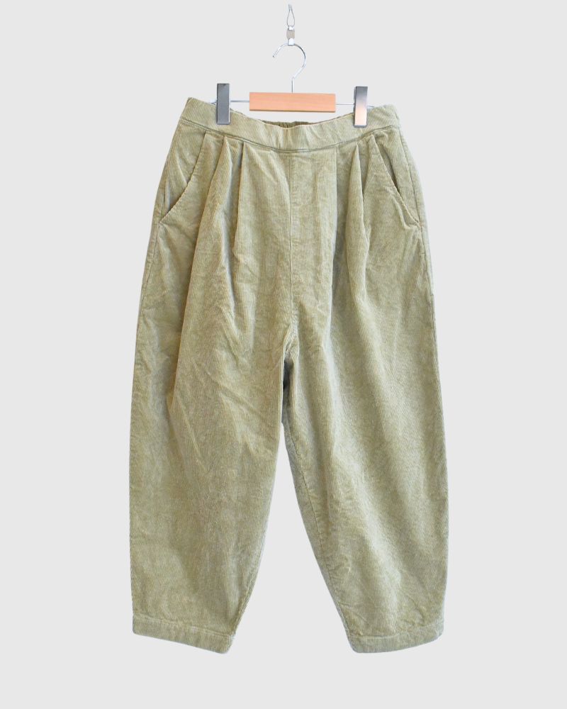 CORDUROY TAPERED PANTS in SageGreen