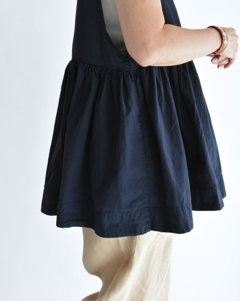 Sleeveless Gathered Top in Dark Navy