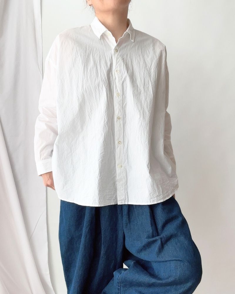 REGULAR COLLAR BIG SHIRT in White