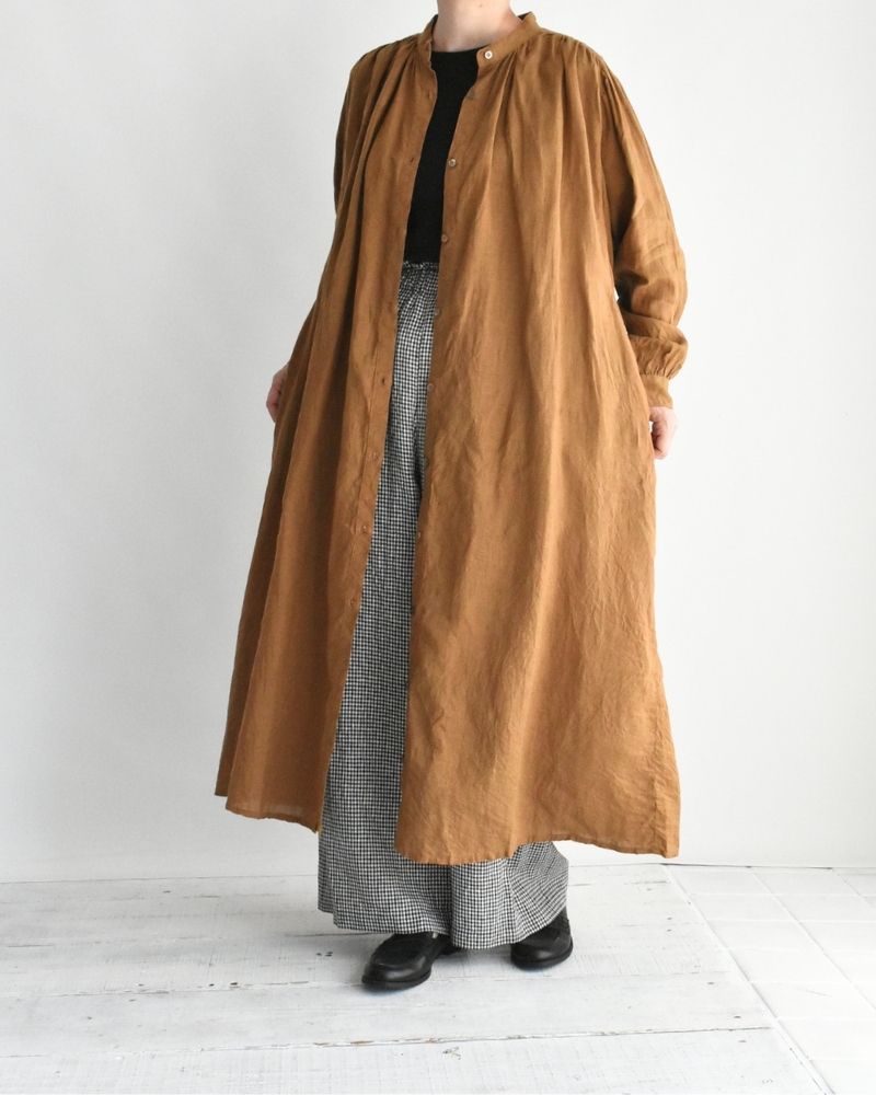 French Linen Dress in Camel