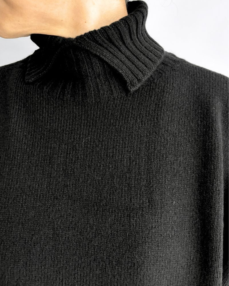 LULU 2-way Turtleneck Knit in Black