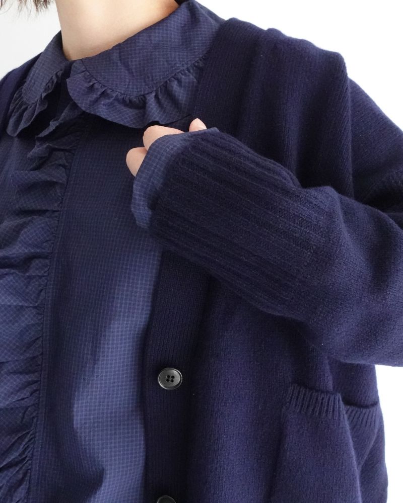 JANE V-neck Cardigan in Navy