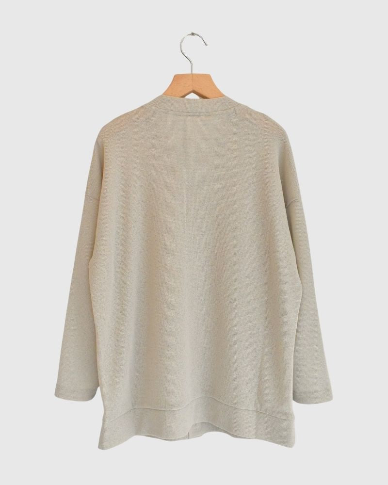RANDOM WAFFLE CARDIGAN in Beige