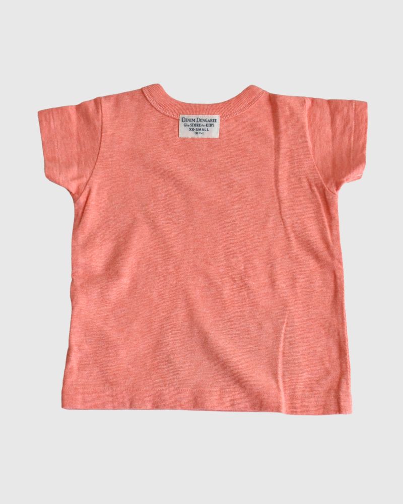 Cotton Jersey DENIM DUNGAREE Baby Tee in Orange