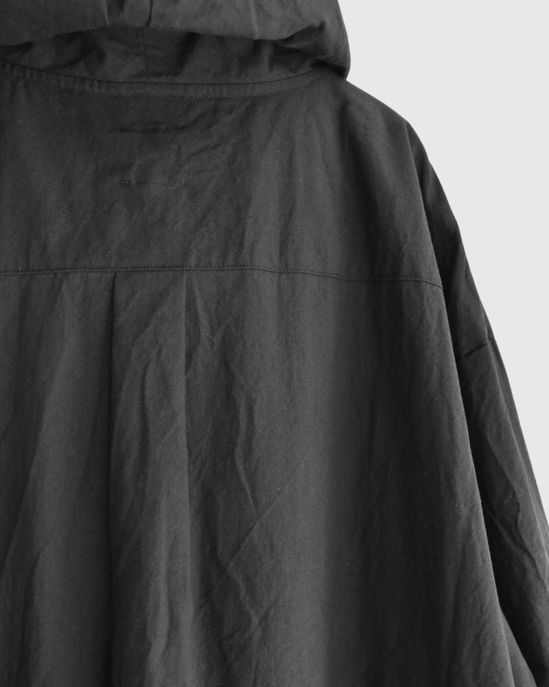 Hooded Coat Dress in Black