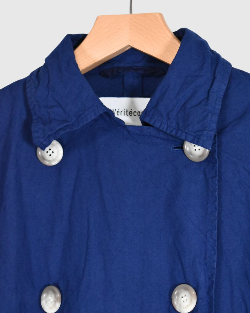 Double Button Short Coat in Nasukon