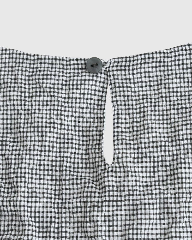 Check balloon tunic in BlackCheck