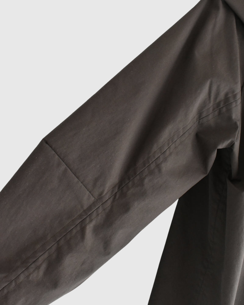Oversized Hooded Jacket in Brown