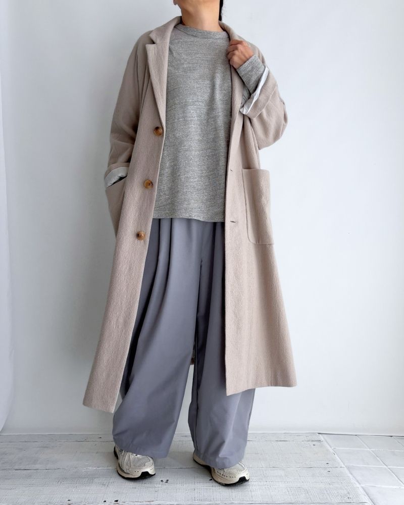 Wool Coat in Beige