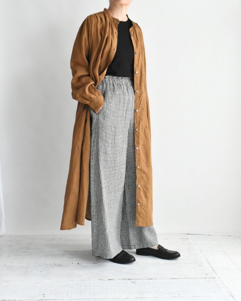 French Linen Dress in Camel