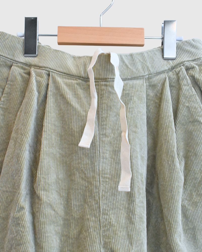 CORDUROY TAPERED PANTS in SageGreen
