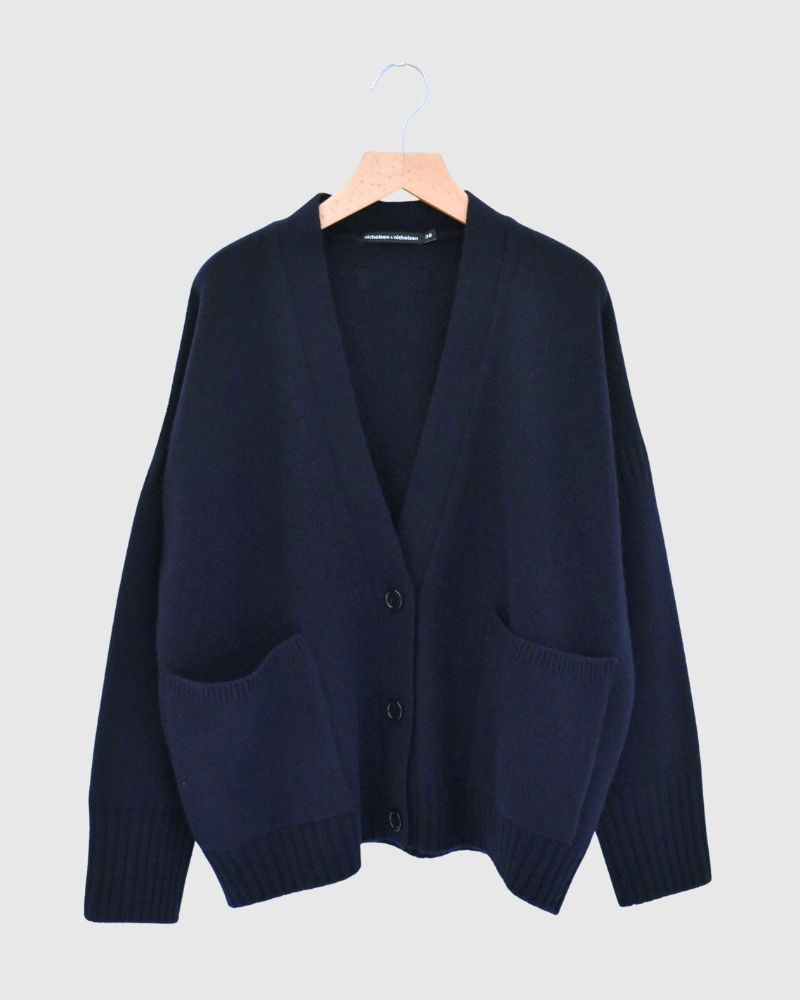 JANE V-neck Cardigan in Navy