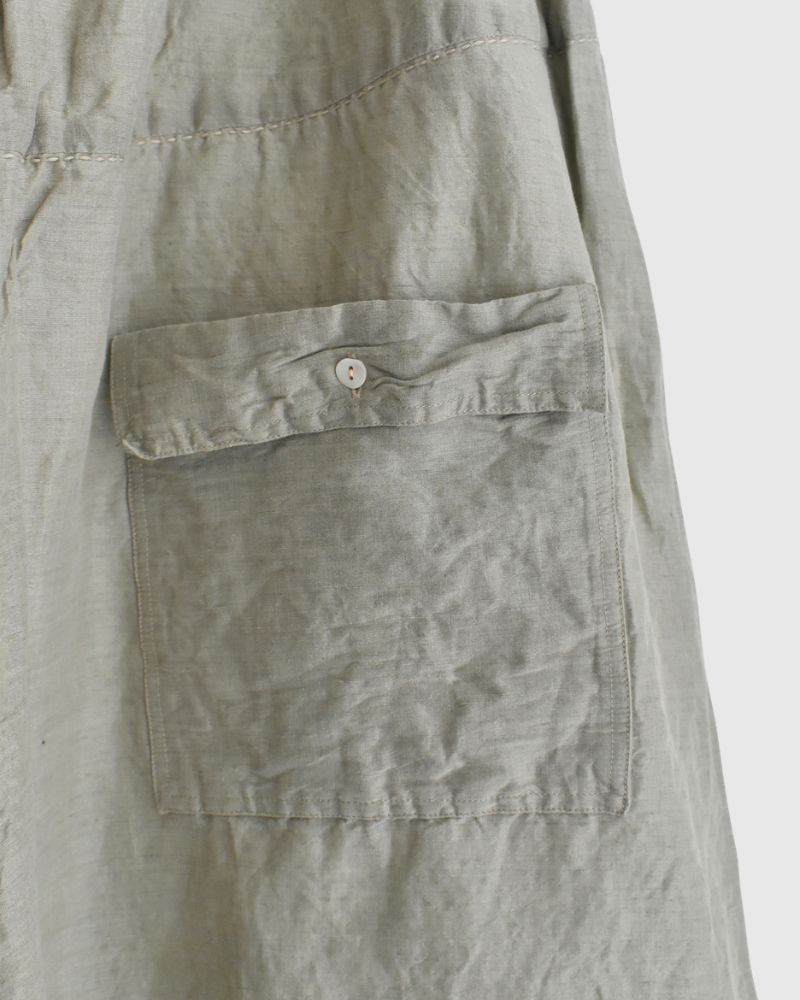 Handwoven Selvedge Cotton Linen Pants in LightKhaki