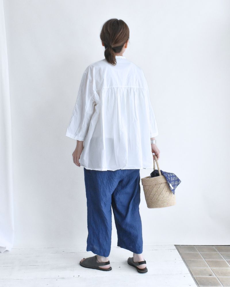 Gathered Blouse in White