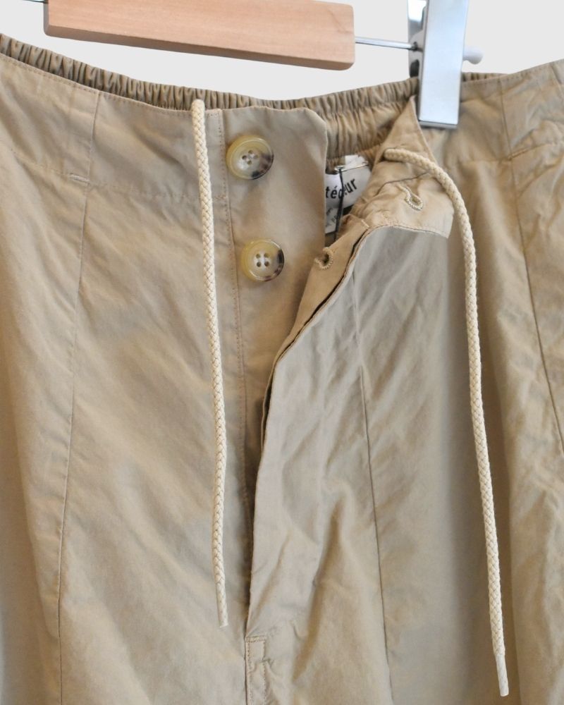 Cotton Silk Pants in Beige