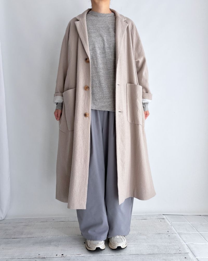 Wool Coat in Beige
