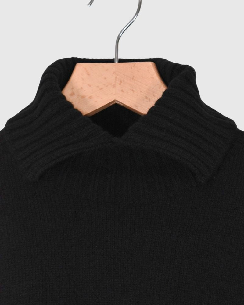 LULU 2-way Turtleneck Knit in Black