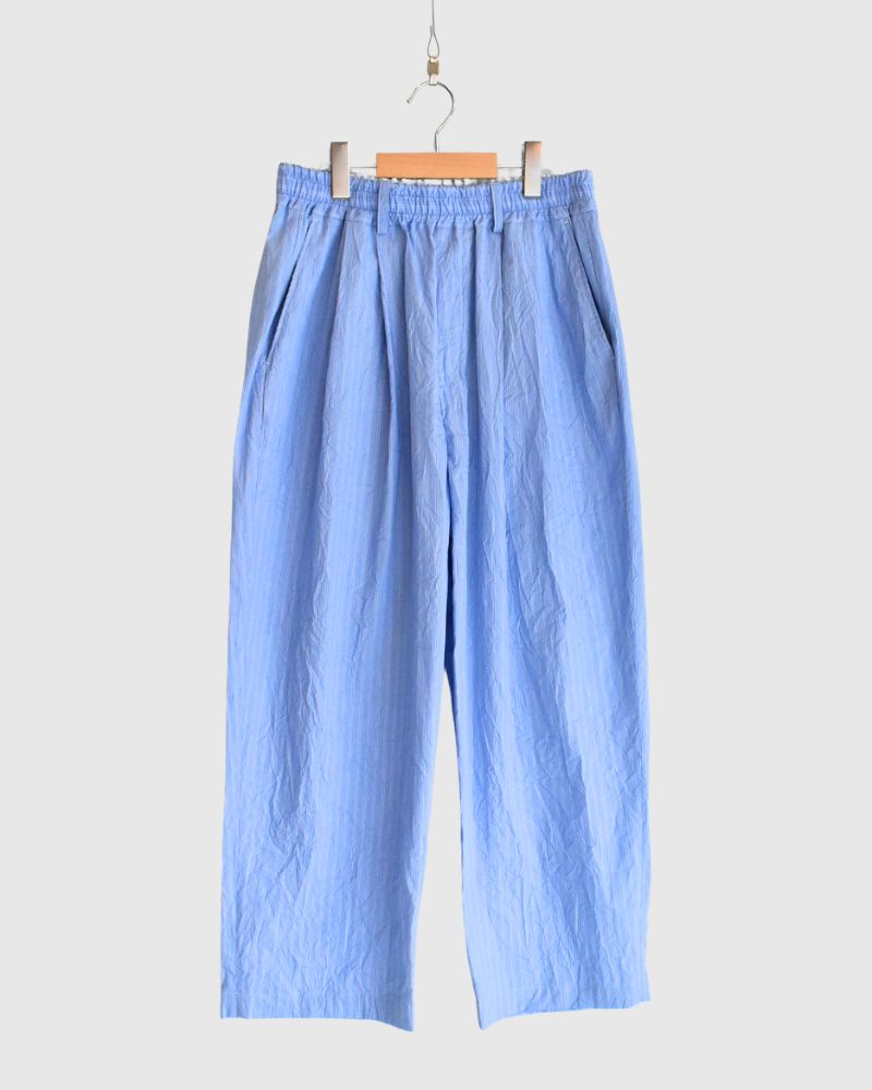 HAKU-CC Tuck Pants in SaxStripe