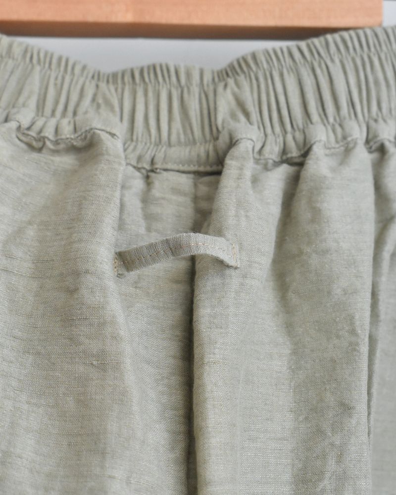 Handwoven Selvedge Cotton Linen Pants in LightKhaki