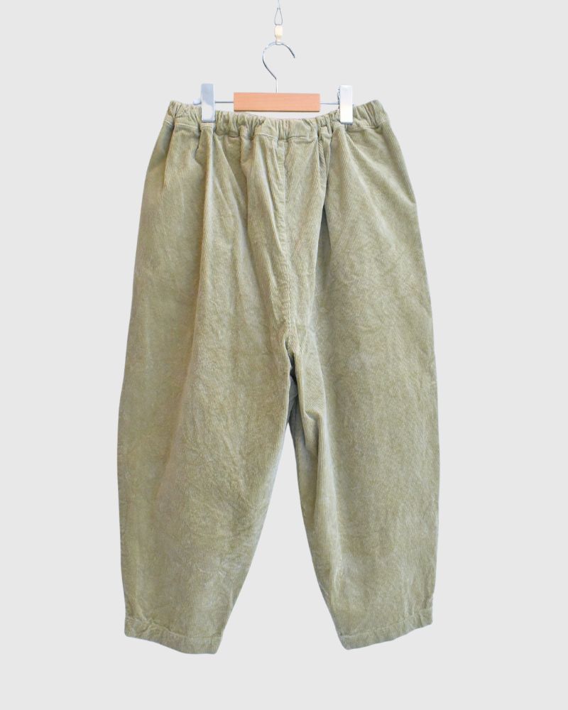 CORDUROY TAPERED PANTS in SageGreen