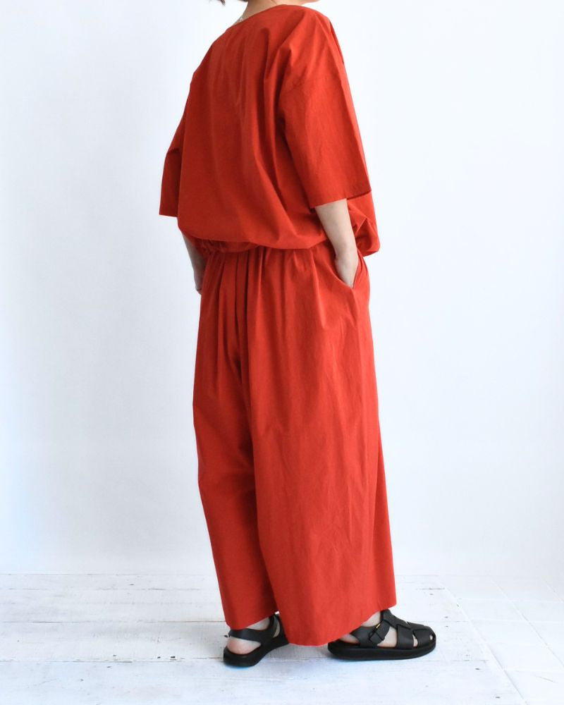 Drawstring Pullover in Orange