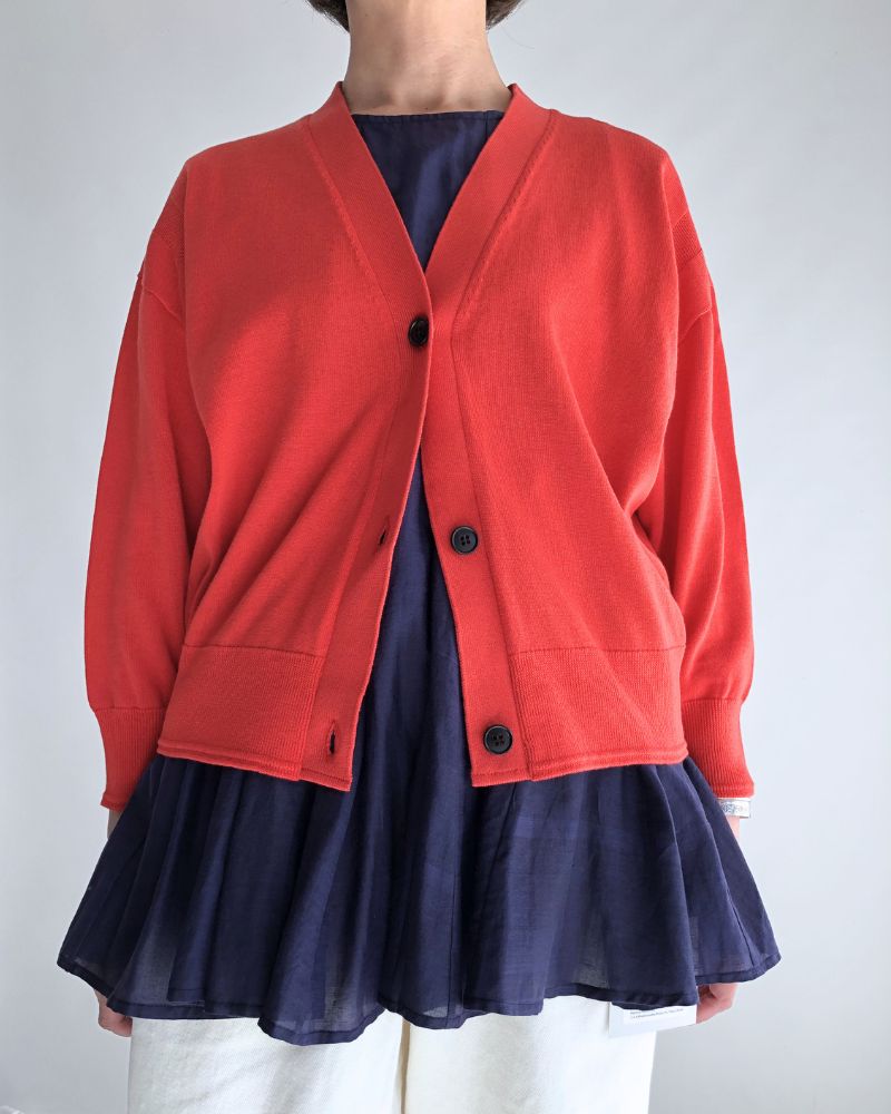 COVE V-Neck Short Cardigan in Orange