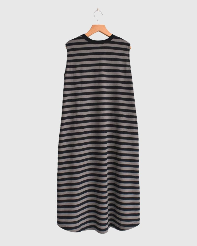 Sleeveless dress in Gray/Navy