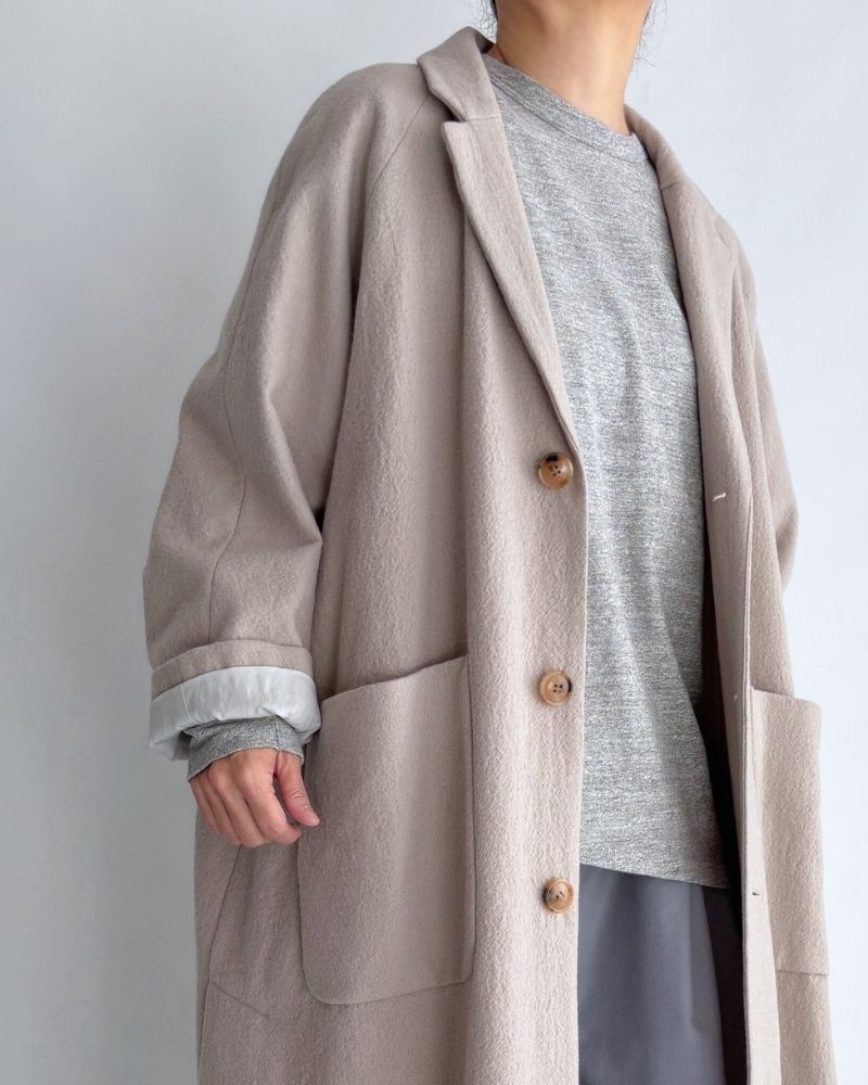 Wool Coat in Beige
