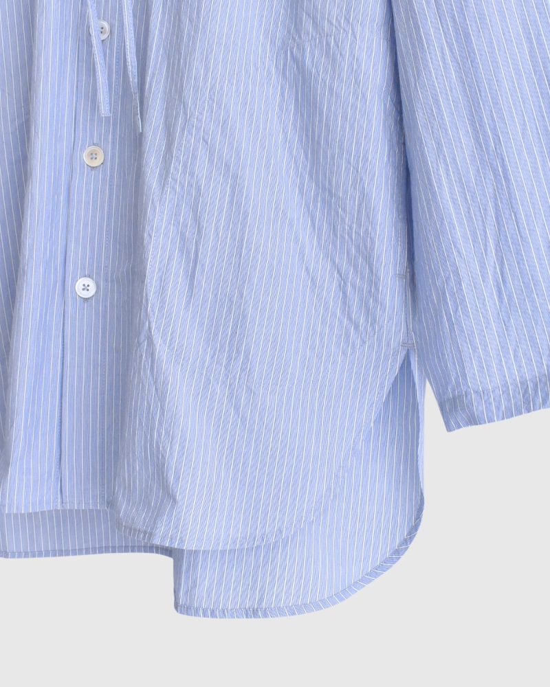 Hoodie shirt in White/Sax Stripe