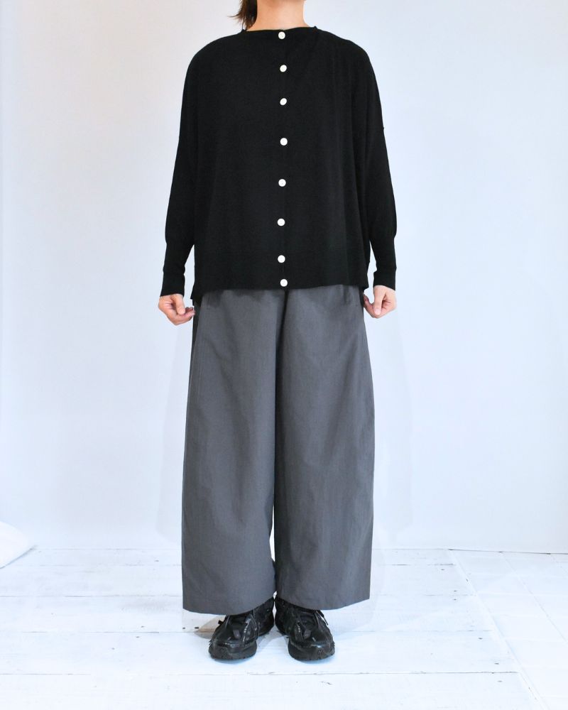 Barrel Leg Pants (Buff Cloth) in DarkGray