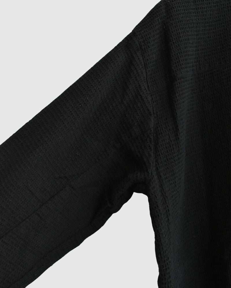 Stand Collar Shirt in Black