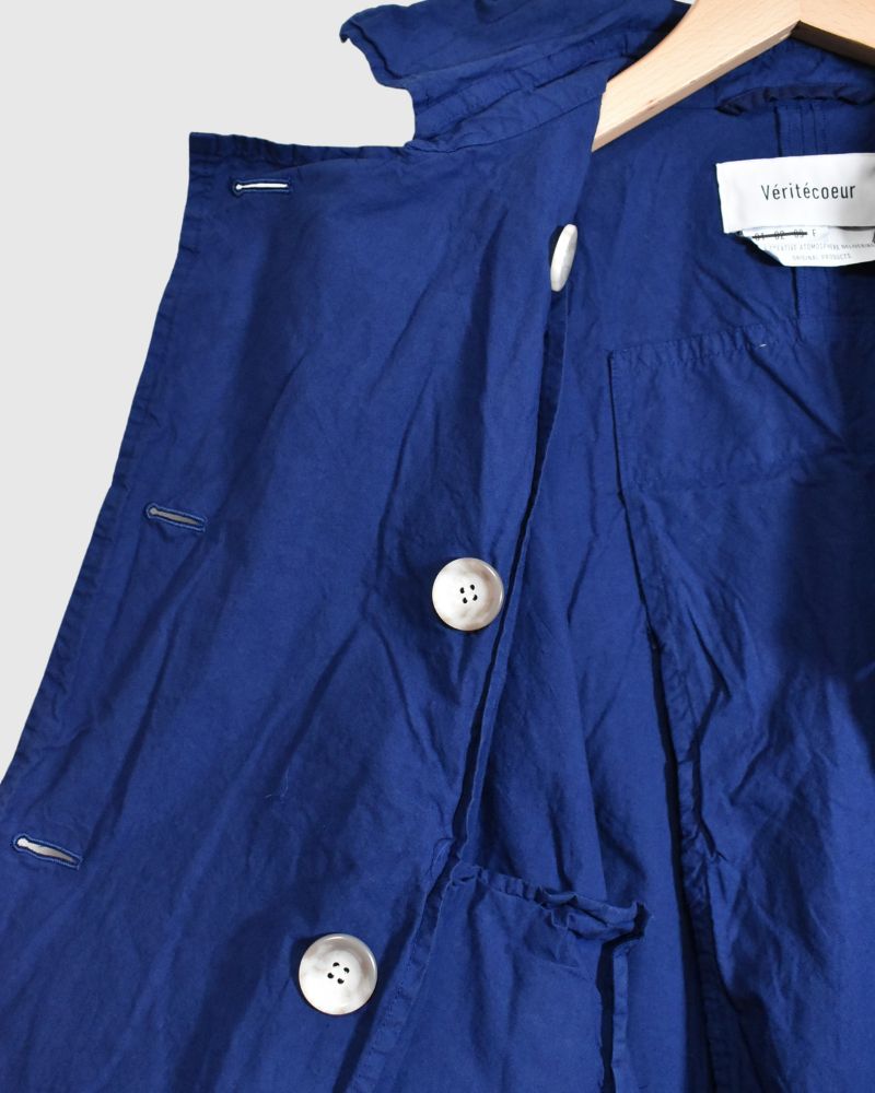 Double Button Short Coat in Nasukon