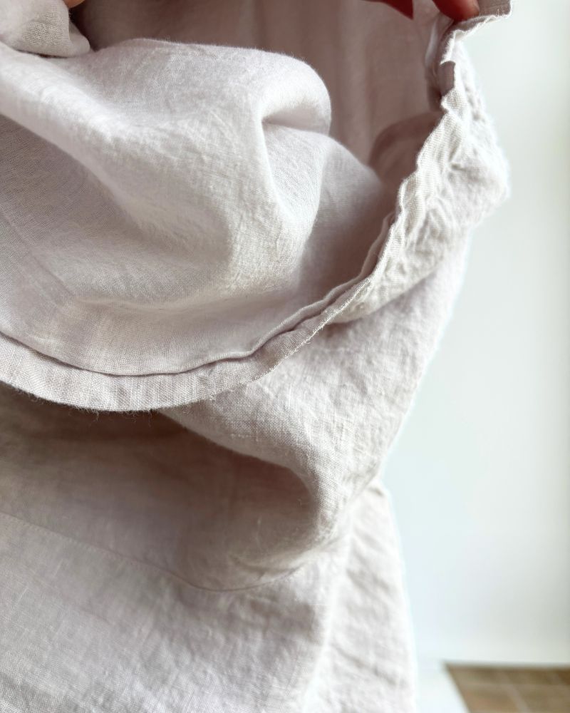 60'S LINEN OVERDYE EASYCROPPED SHORT PANTS in Gray