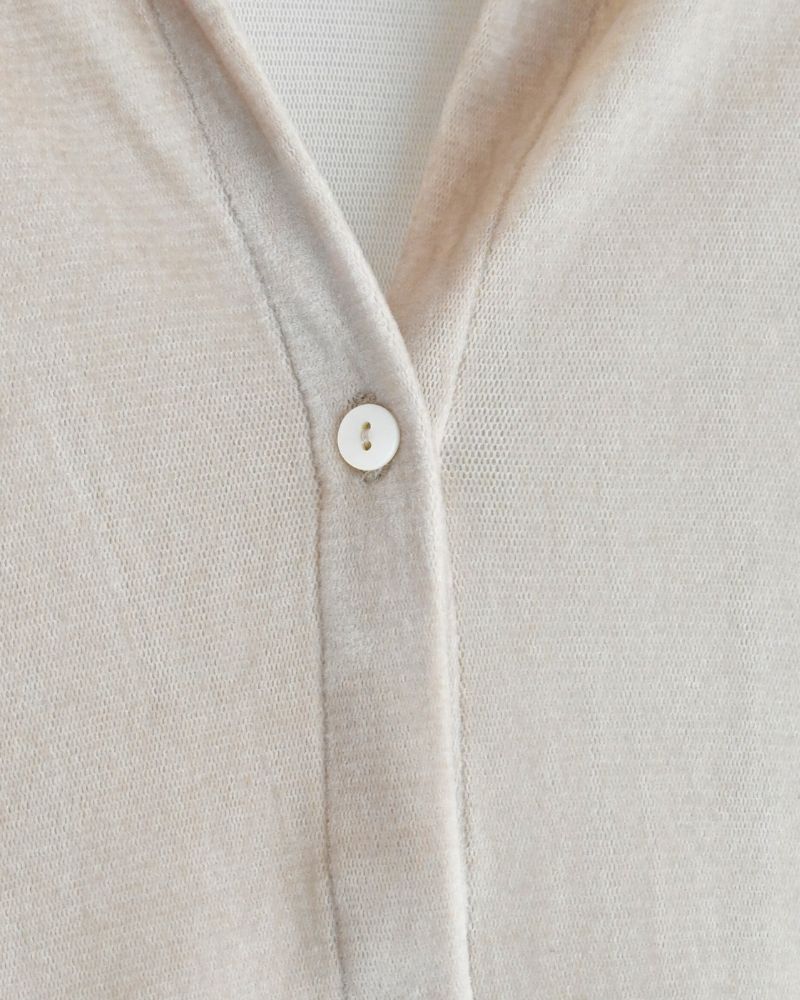TULLE FLOCKY Cardigan in Beige