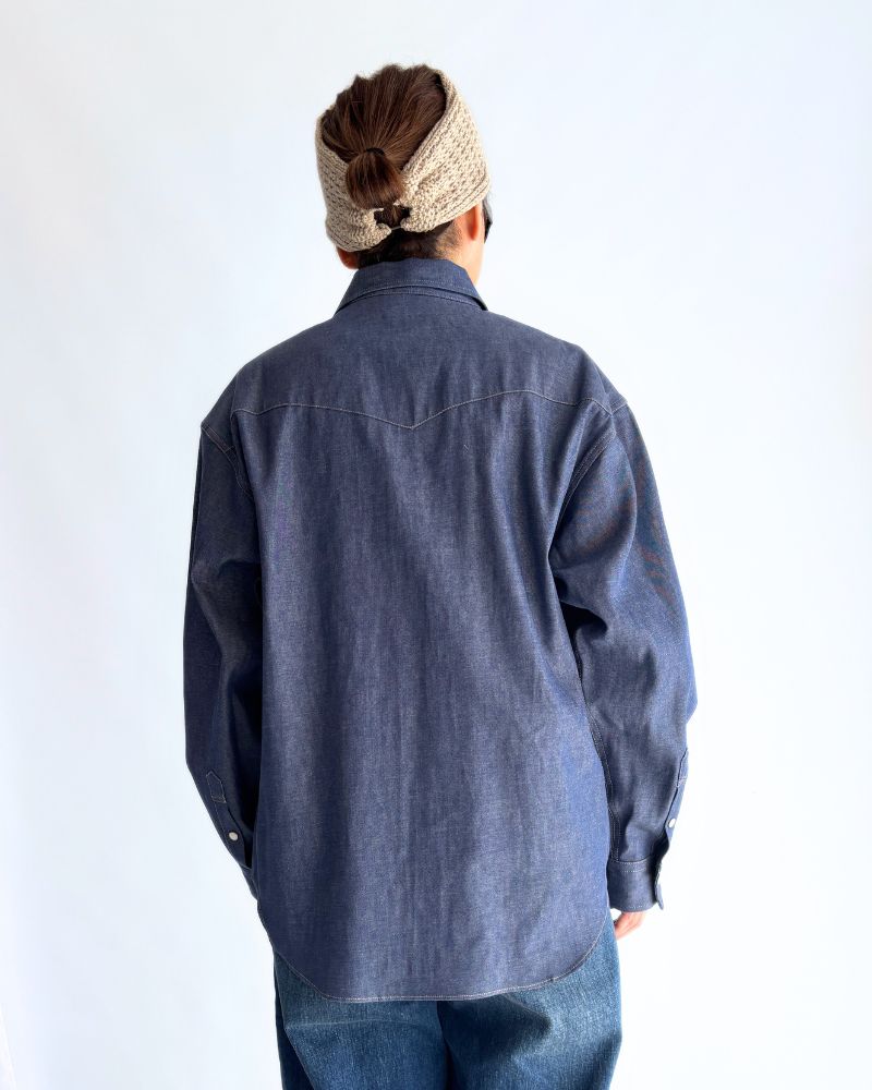 BRENDA-DENIM Western shirt in Blue