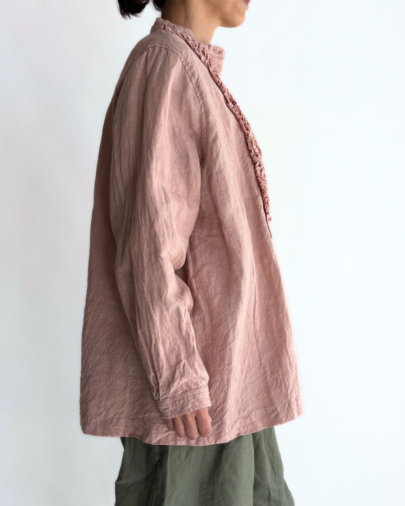 French Linen Shirt in Pink