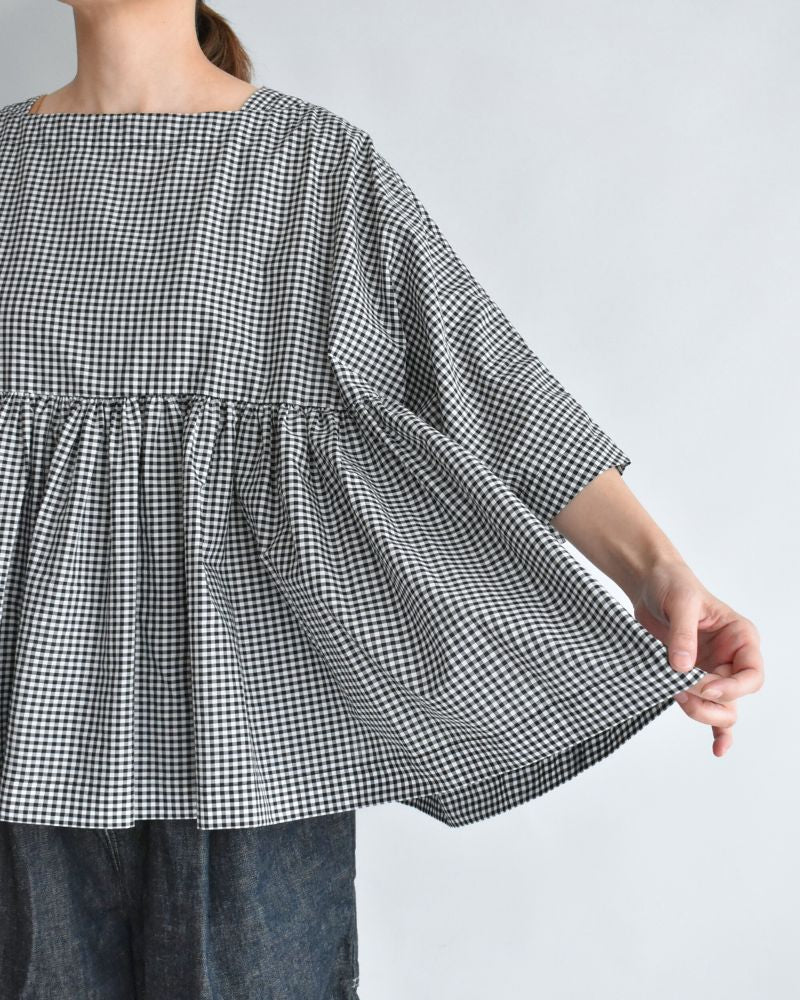 Ruffle Top in BlackGingham