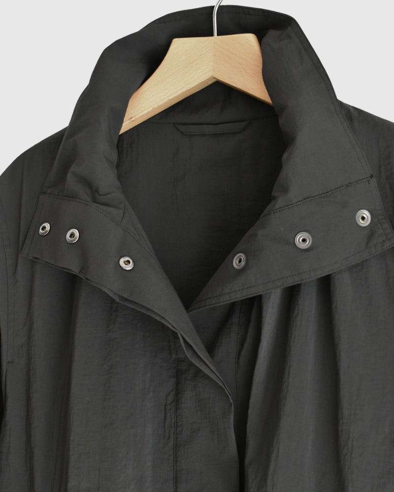 Funnel Neck Jacket in Black