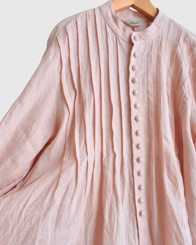 French Linen Shirt in Pink