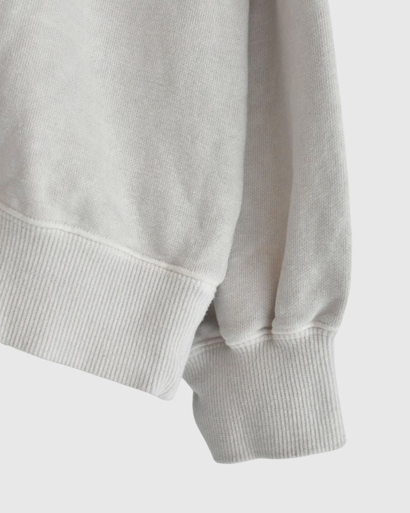 Pigment dye sweatshirt L/S in Ivory