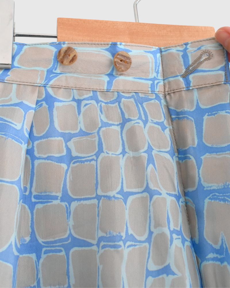 Cobblestone Pattern Easy Pants in SaxBeige