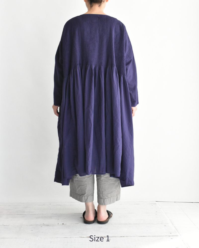 MINI PINTUCK PULLOVER DRESS in Purple