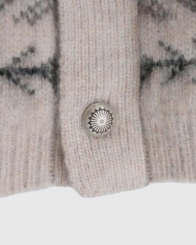 Nordic Knit Cardigan in Ivory